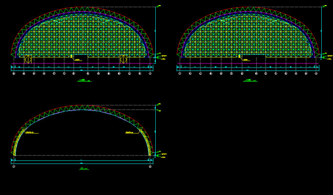 新乐跨度110米，拱高35_7米煤棚网架